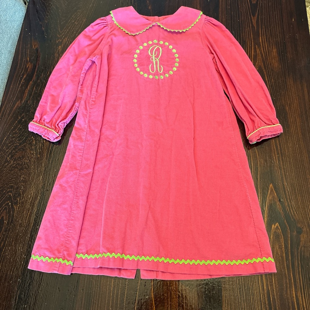 Pink Kids Dress with Embroidered Detail